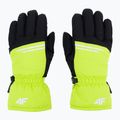 Rękawice narciarskie dziecięce 4F M038 canary green 3