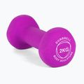 Hantel ogumowany Body Sculpture BW 513 z PVC 2 kg purple