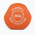 Hantel ogumowany Body Sculpture BW 513 z PVC 3 kg orange 4