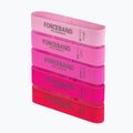 Zestaw taśm do ćwiczeń FORCEBAND Mini Band 5 szt. + E-BOOK pink 2