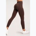 Legginsy treningowe damskie Gym Glamour Push Up chocolate 6