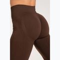 Legginsy treningowe damskie Gym Glamour Push Up chocolate 8