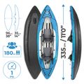 Kajak pompowany 2-osobowy AQUASTIC Delft 11'0'' 335 cm niebieski 15