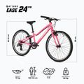 Rower dziecięcy ATTABO EASE 24" 10 kg różowy 2
