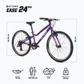 Rower dziecięcy ATTABO EASE 24" 10 kg fioletowy 2
