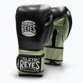 Rękawice bokserskie Cleto Reyes Velcro Sparring green metallic/black