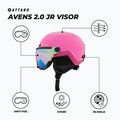 Kask narciarski dziecięcy ATTABO Avens 2.0 Jr Visor różowy 2