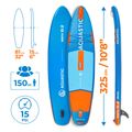 Zestaw deska SUP pompowana AQUASTIC Perth 10'8" allround niebieski 24