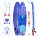 Zestaw deska SUP pompowana AQUASTIC Perth Pro 11'2" allround niebieski 21