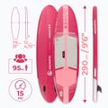 Zestaw deska SUP pompowana AQUASTIC Compact 9'6" różowy 20