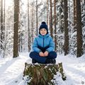 Kurtka ocieplana dziecięca Kadva Zippi KDG WP 5K/3K niebieski 7