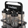 Zestaw OneTeam koszyk Water Bottle Carries + bidon Sportano x 6 szt czarny 8