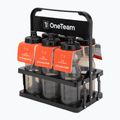 Zestaw OneTeam koszyk Water Bottle Carries + bidon Sportano x 6 szt czarny 15