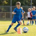 Komplet piłkarski dziecięcy OneTeam Precision Set koszulka i spodenki niebieski 14