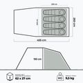 Namiot kempingowy 4-osobowy KADVA Kavio 4.1 zielony 18