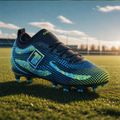 Buty piłkarskie dziecięce OneTeam Robero Teen FG/AG czarny/niebieski 11