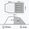 Namiot kempingowy dmuchany 4-osobowy KADVA AIRcamp 4.4 zielony 23