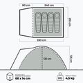 Namiot kempingowy 4-osobowy KADVA CAMPdome 4 zielony 7