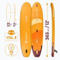 Zestaw deska SUP pompowana AQUASTIC Este 12'0" pomarańczowy 26