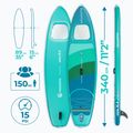 Zestaw deska SUP pompowana AQUASTIC Vista 11'2" zielony 21