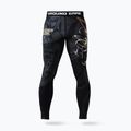 Legginsy treningowe męskie Ground Game Oni Samurai czarne/złote