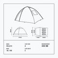 Namiot kempingowy 4-osobowy Alpinus Sella 4 anthracite 8