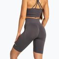 Spodenki bikery treningowe damskie Gym Glamour Push Up 2.0 dark silver 2