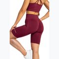 Spodenki bikery treningowe damskie Gym Glamour Push Up 2.0 merlot 6