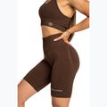 Spodenki bikery treningowe damskie Gym Glamour Push Up 2.0 dark chocolate 2