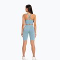 Spodenki bikery treningowe damskie Gym Glamour Push Up 2.0 blue lagoon 3