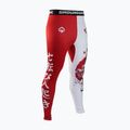 Legginsy treningowe męskie Ground Game Kettei czerwone/białe 2