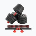 Zestaw hantli z łączeniem do sztangi HMS SGP30 30 kg czarny/czerwony 3