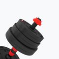 Zestaw hantli z łączeniem do sztangi HMS SGP30 30 kg czarny/czerwony 7