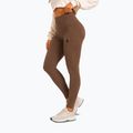 Legginsy treningowe damskie Octagon Legion Ribber brown 4