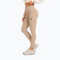 Legginsy treningowe damskie Octagon Legion Ribber beige 4