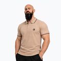 Koszulka polo męska Octagon Legion Tipped Small Logo 3D Polo beige