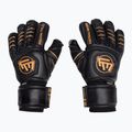 Rękawice bramkarskie dziecięce Football Masters Full Contact NC v4.0 czarne/złote