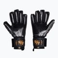 Rękawice bramkarskie dziecięce Football Masters Full Contact NC v4.0 czarne/złote 2