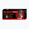 Kapcie ogrzewane ze skarpetkami Glovii GOB białe/czerwone/szare 16