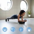 Koło automatyczne do ćwiczeń mięśni brzucha z podparciem i wyświetlaczem HMS KA40 black 12