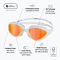Okulary do pływania BuddySwim OzeanX Mirror white/orange 7