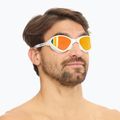 Okulary do pływania BuddySwim OzeanX Mirror white/orange 2