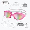 Okulary do pływania BuddySwim OzeanX Mirror pink/white/ iridium 2