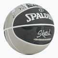 Piłka do koszykówki Spalding Sketch Jump czarna/szara rozmiar 7 2