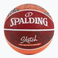 Piłka do koszykówki Spalding Sketch Dribble czerwona/biała rozmiar 7