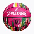 Piłka do koszykówki dziecięca Spalding Marble różowa rozmiar 5 4