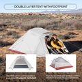 Namiot trekkingowy 3-osobowy Naturehike Updated Cloud Up 3 light grey/red 10