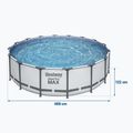 Basen stelażowy Bestway Steel Pro Max Pool Set 5612Z 488 x 122 cm szary 5
