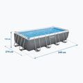 Basen stelażowy Bestway Power Steel Rectangular Pool Set 56465N 549 x 274 cm ciemnoszary 6