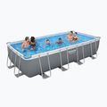 Basen stelażowy Bestway Power Steel Rectangular Pool Set 56466N 549 x 274 cm ciemnoszary 2